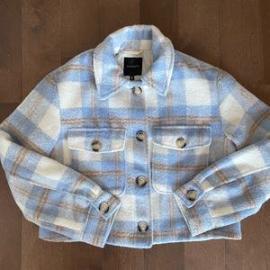 Dynamite Plaid Cropped Shacket